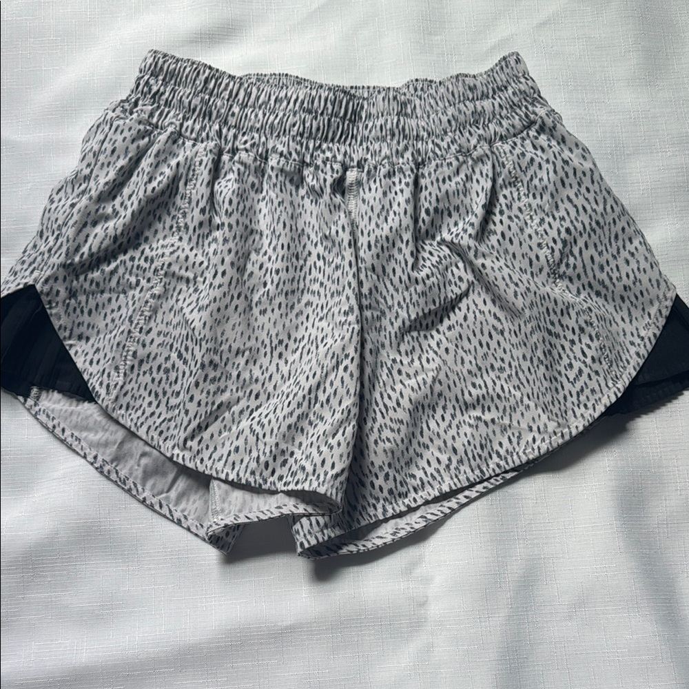 Lululemon Athletica Black and White Athletic Shorts